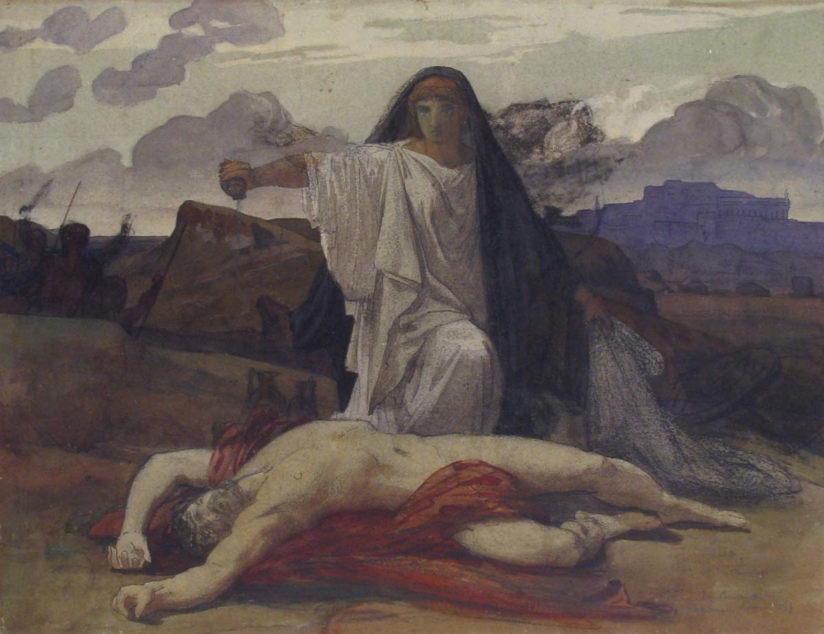 antigone polyneices burial painting