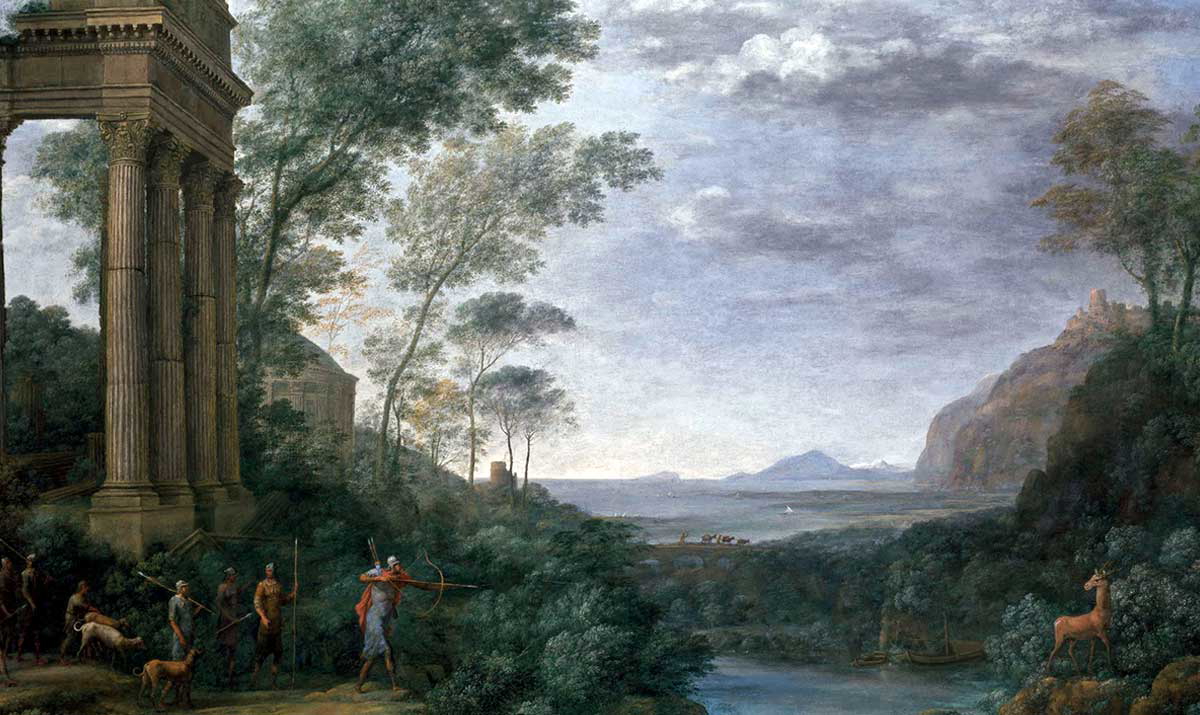 ascanius shooting stag claude lorrain