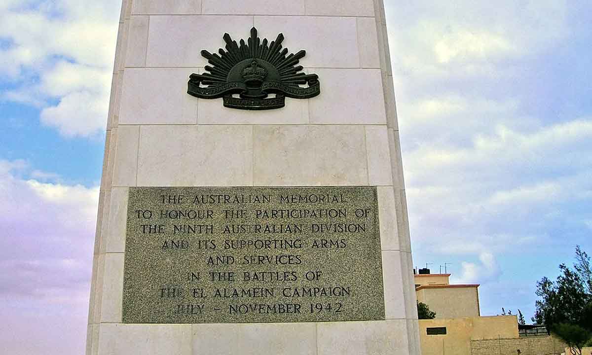 australian 9th division memorial el alamein