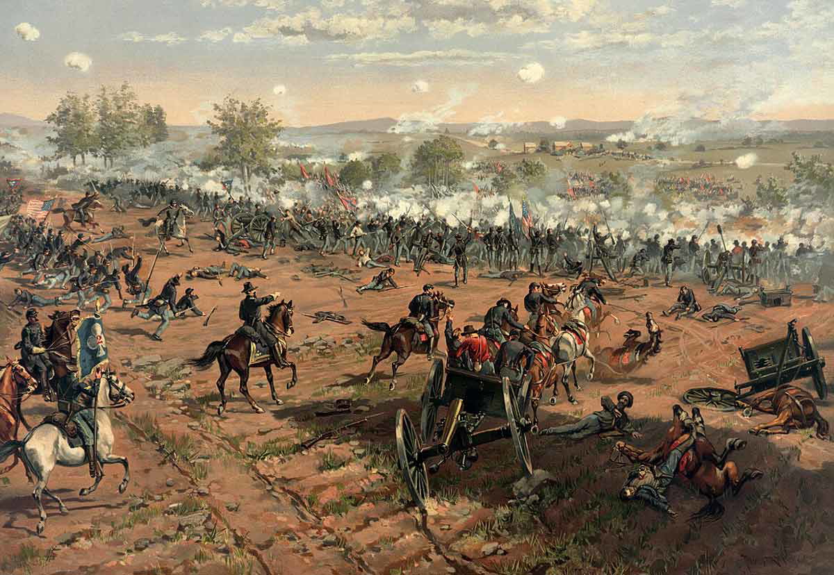 battle of gettysburg restored image