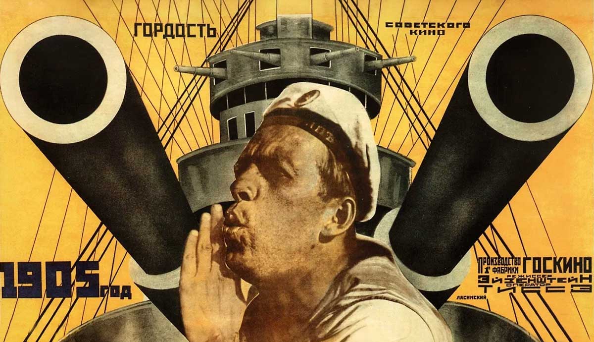poster for the renowned 1925 Soviet silent film, Battleship Potemkin
