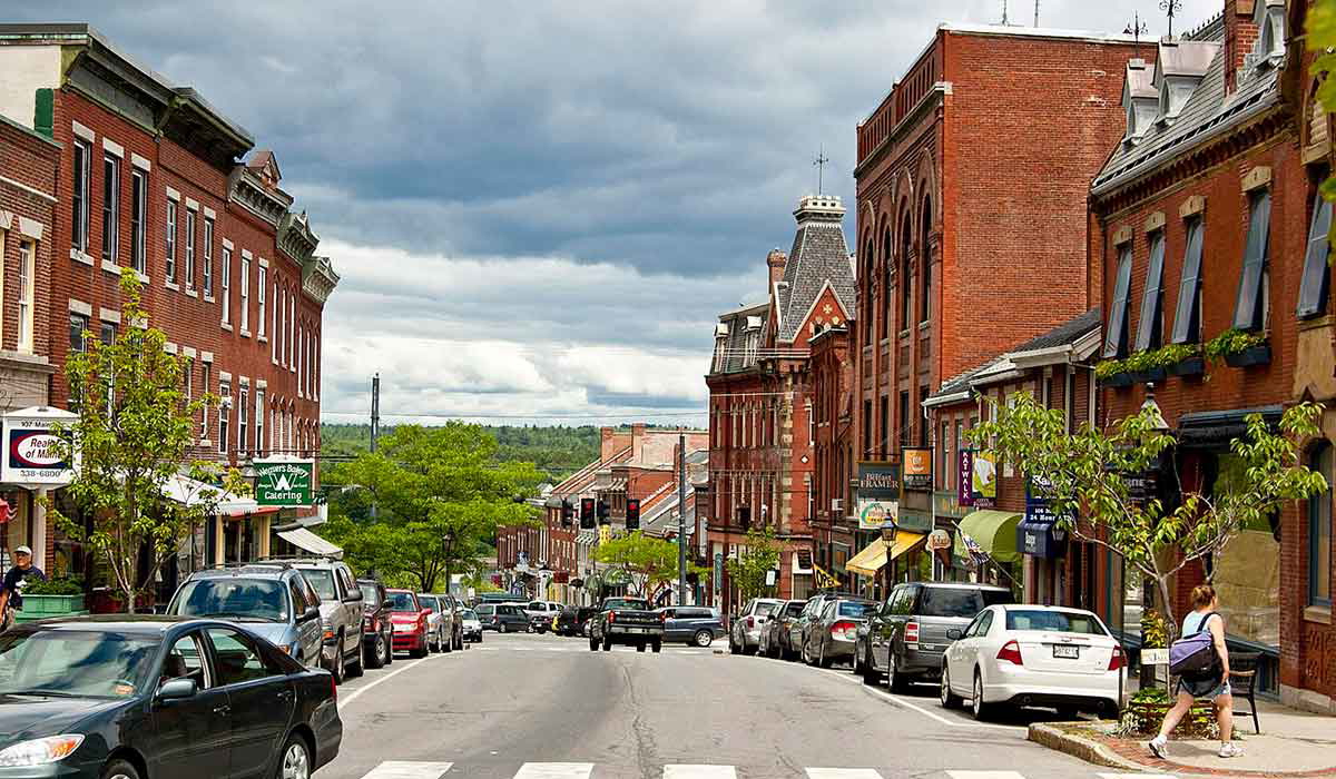 belfast maine downtown shot