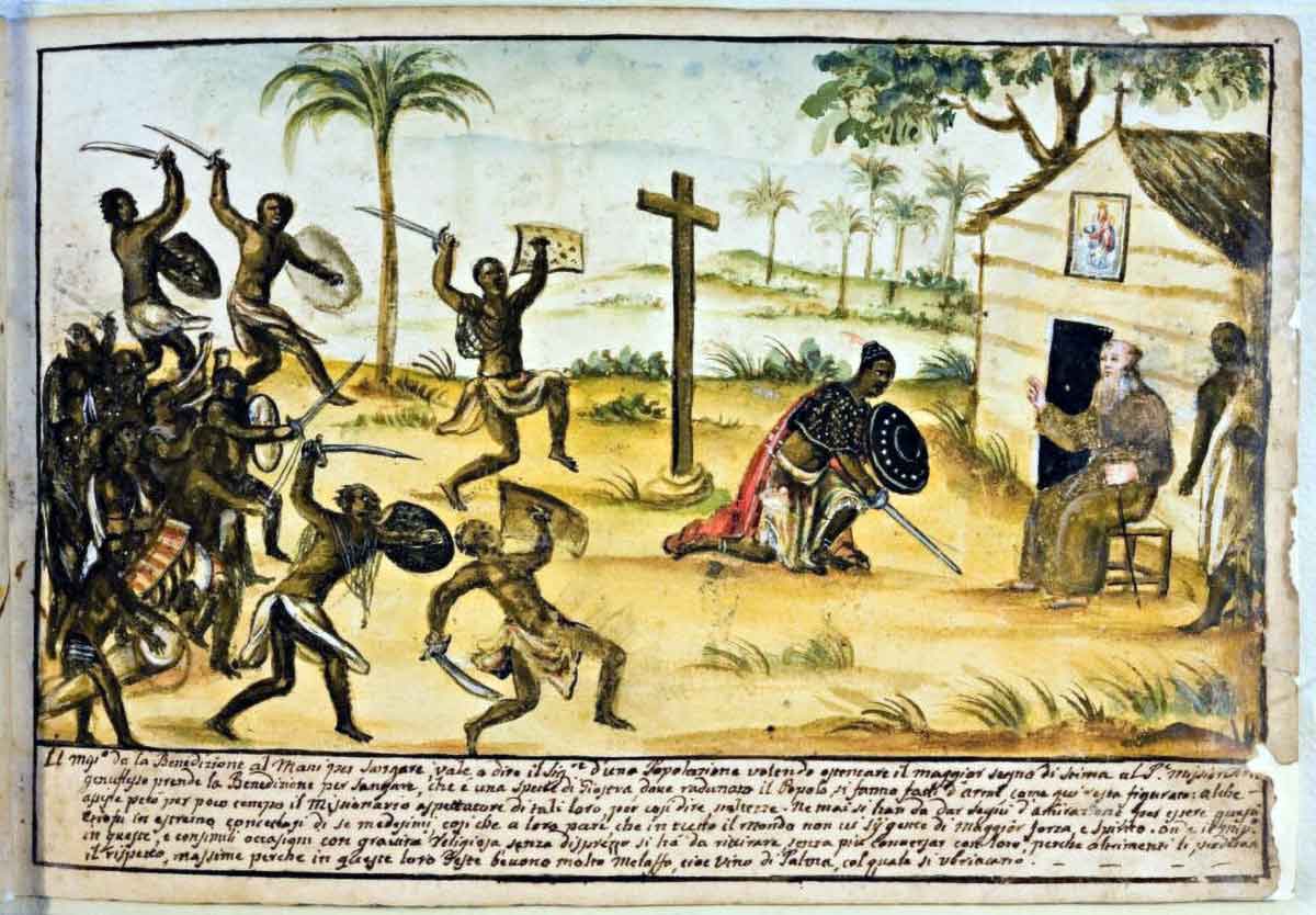 bernadino dasti christian missionaries in africa 15 century painting