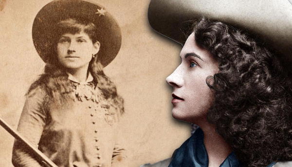 Annie Oakley, historical and modern portraits
