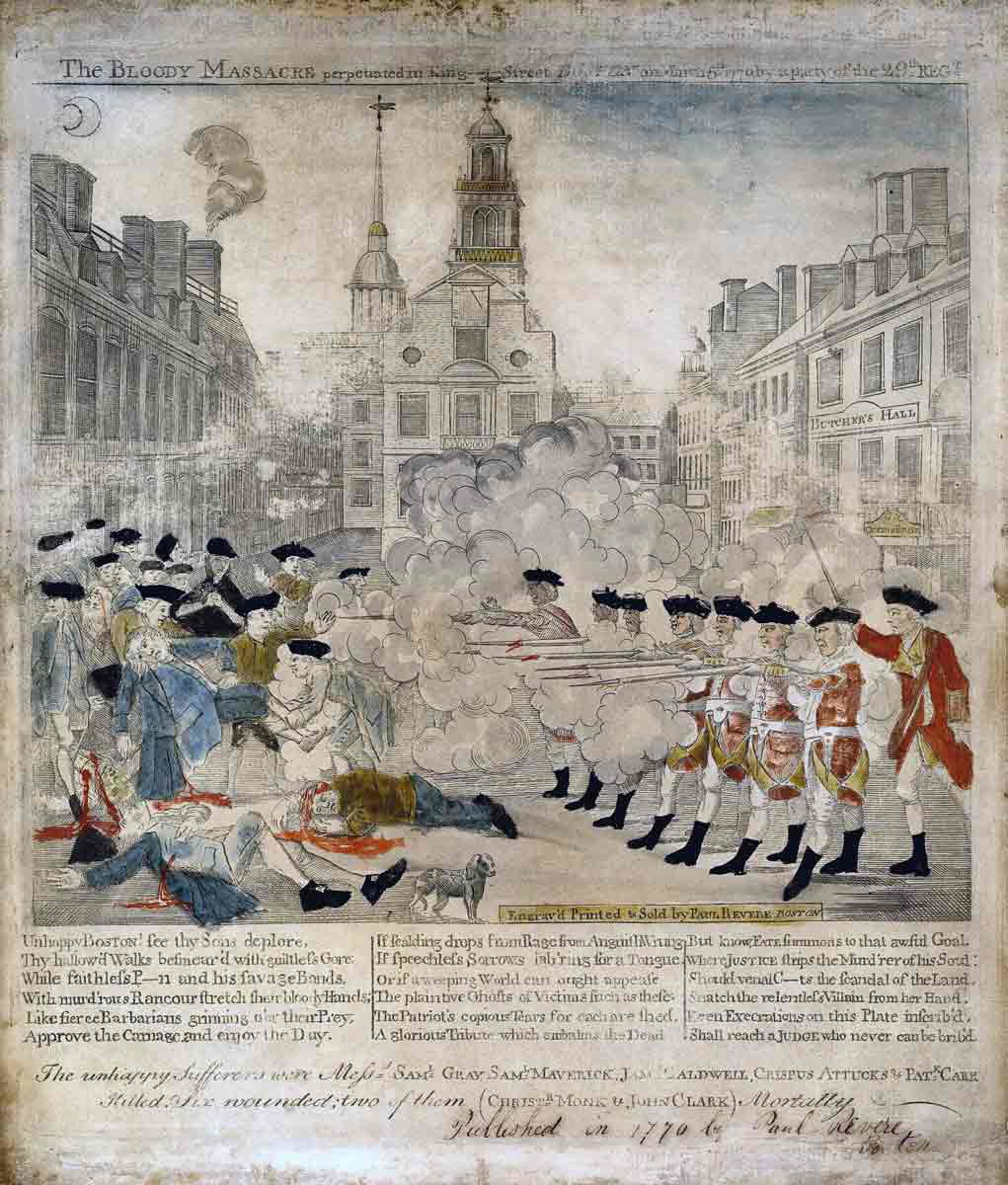 boston massacre by paul revere