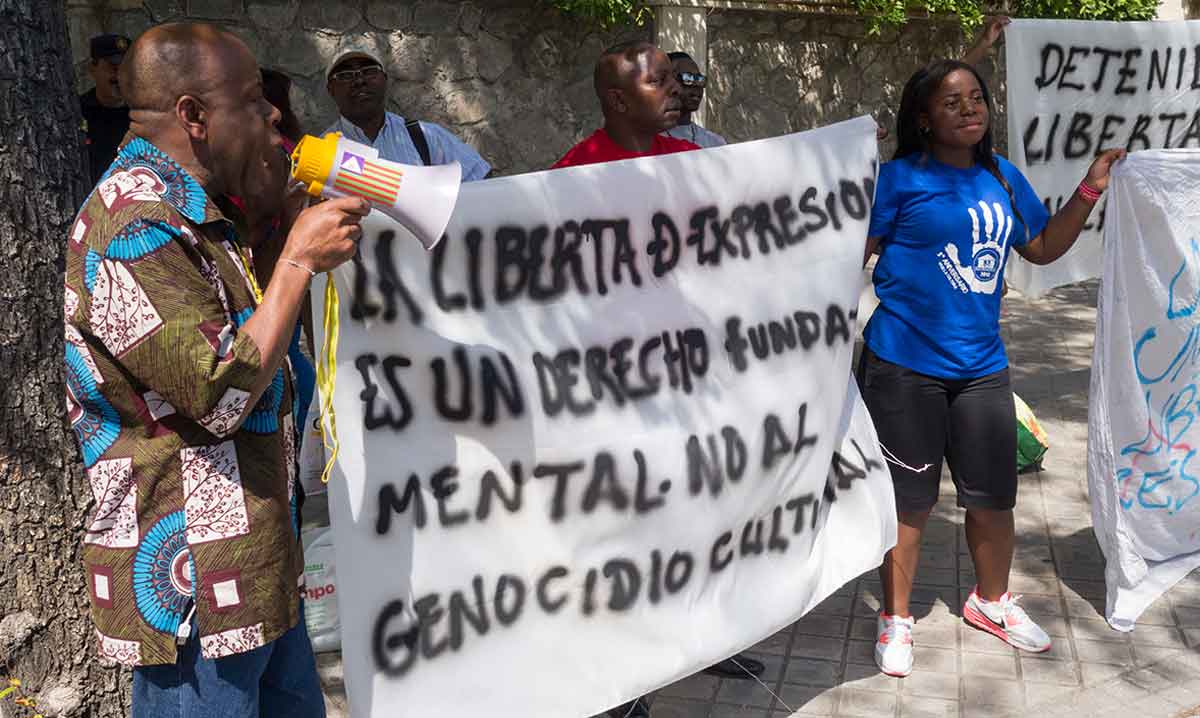 bubi people protest