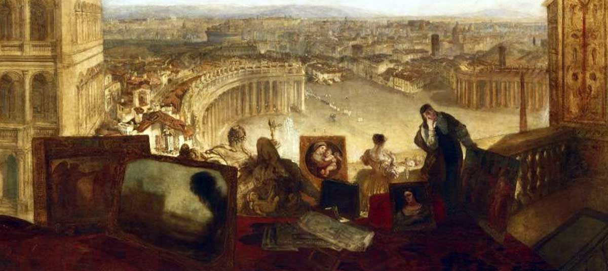 center view of rome jmw turner
