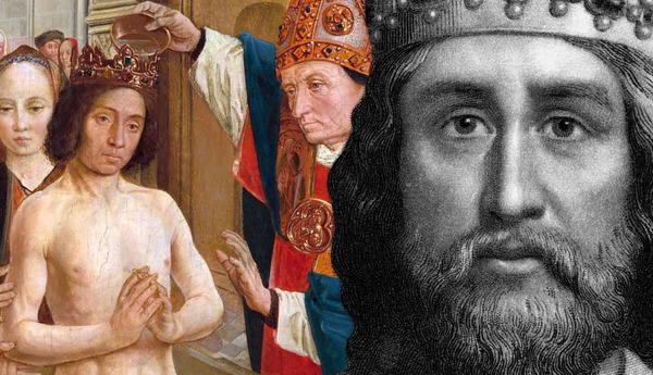 Baptism of Clovis and Charlemagne portrait
