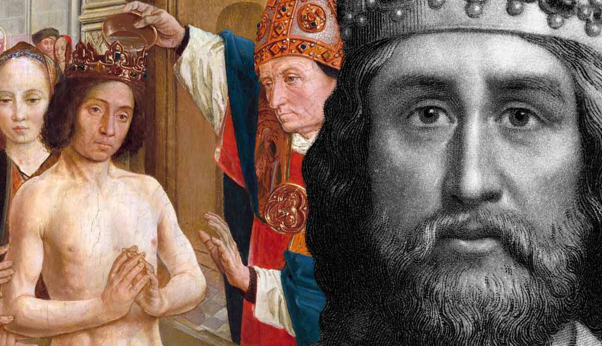 Baptism of Clovis and Charlemagne portrait