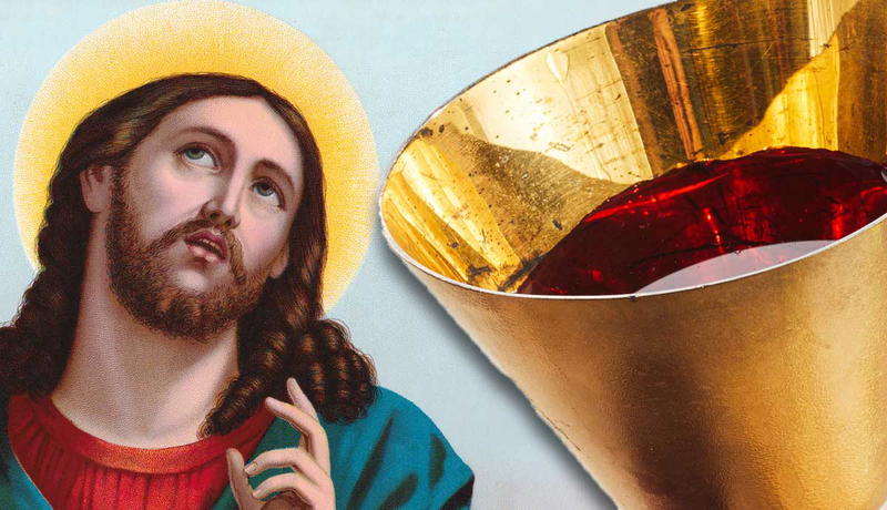 Jesus and Holy Grail chalice