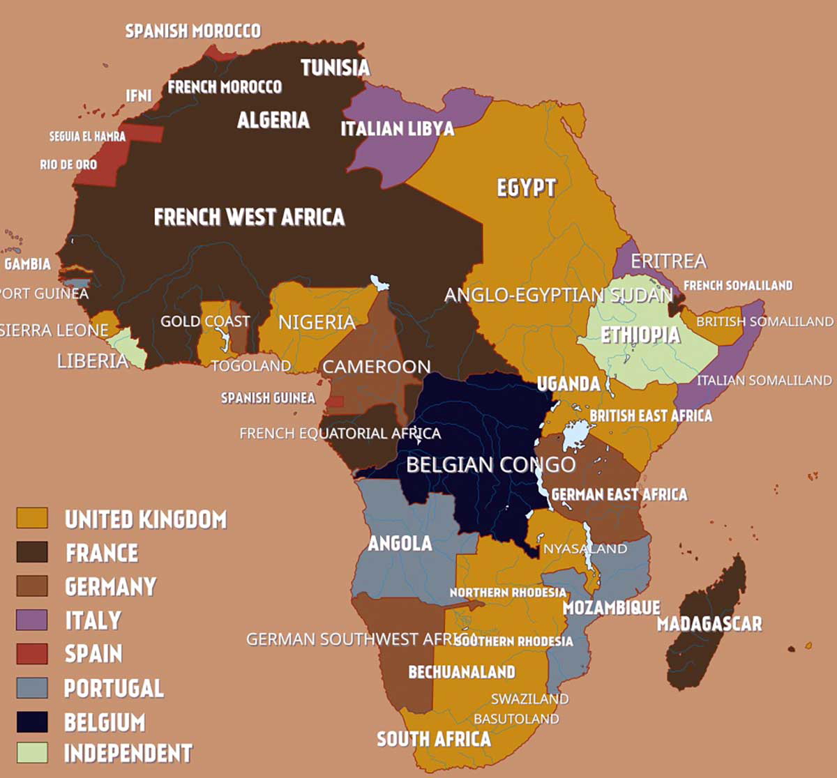 colonial africa 1913