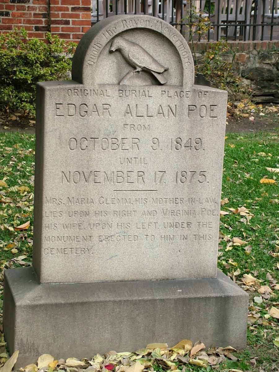 edgar allan poe first grave baltimore