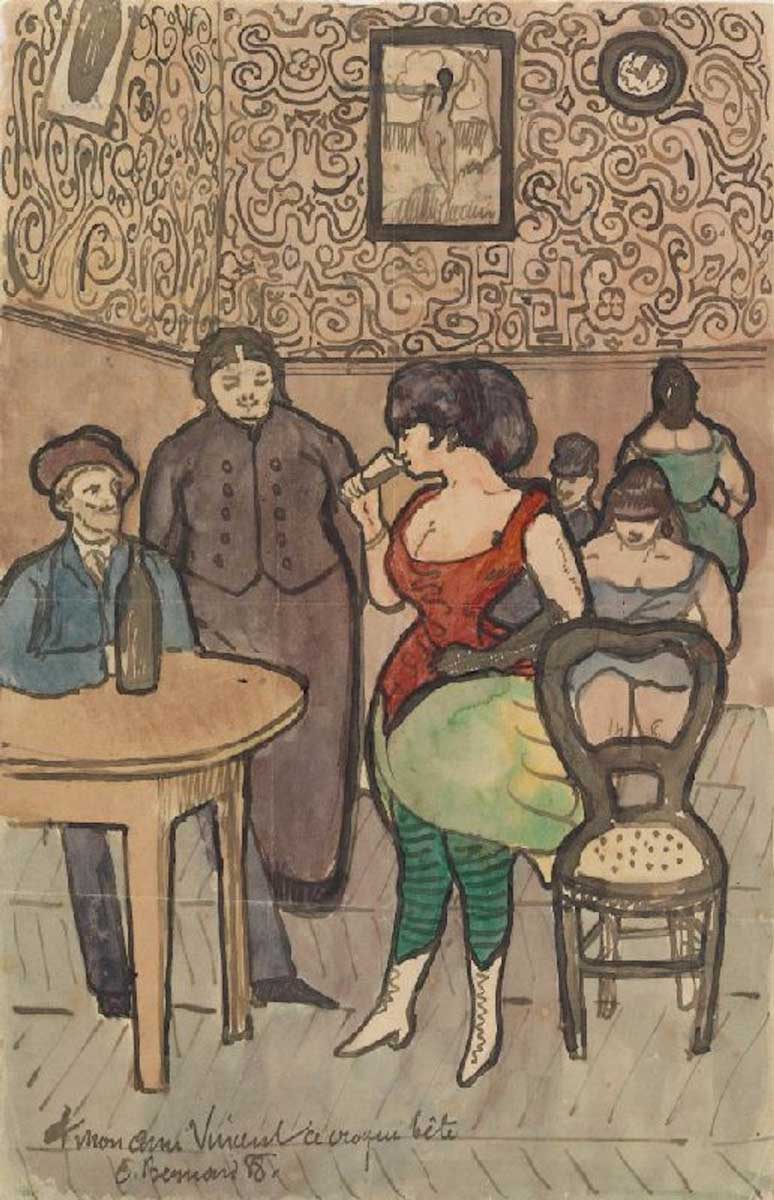 emile bernard brothel scene