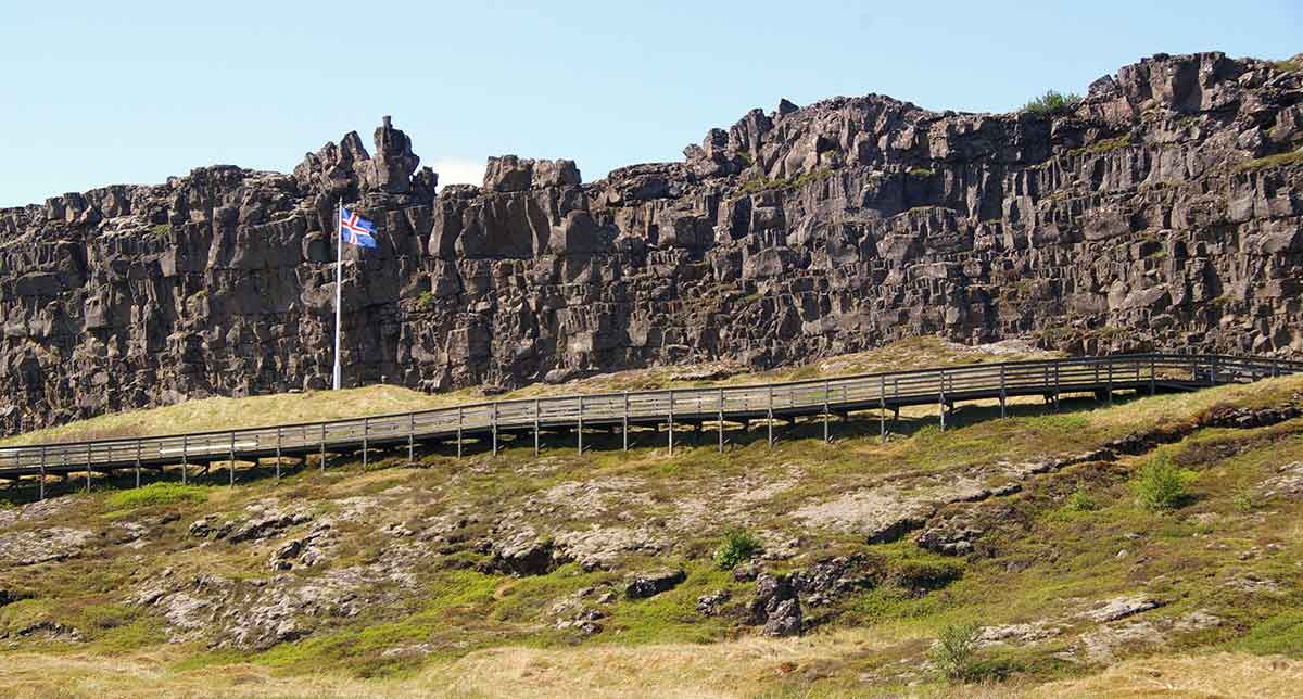 flag at thingvellir