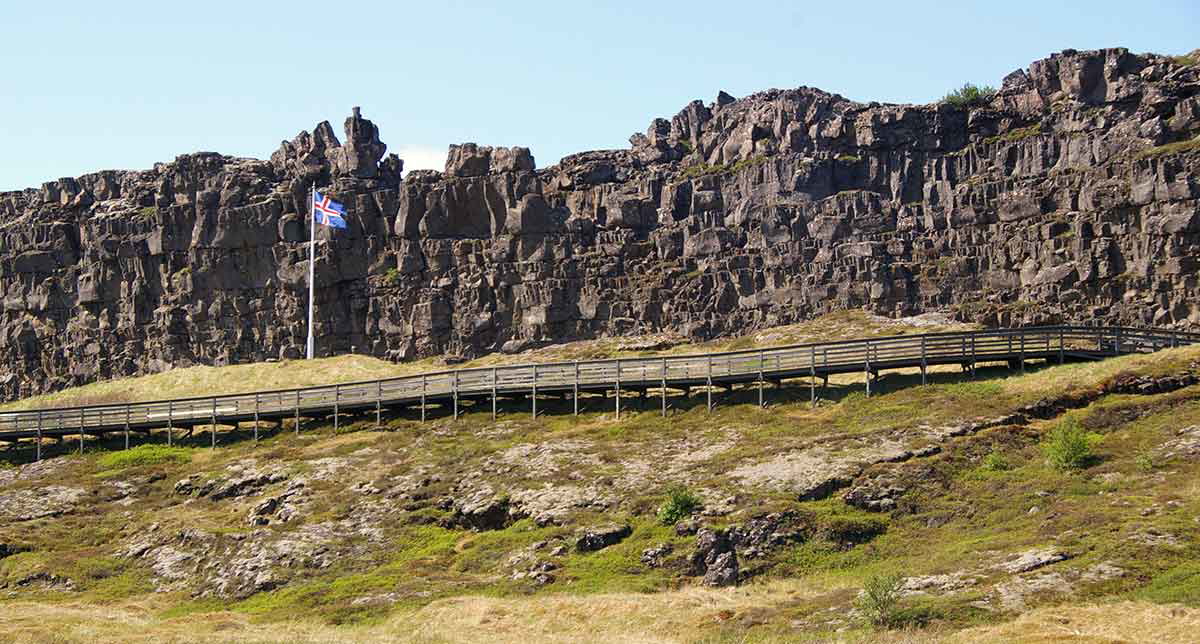 flag at thingvellir