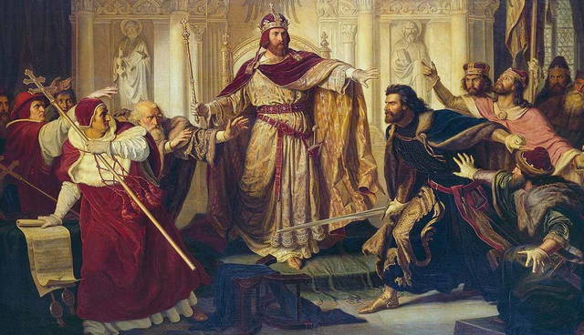 Frederick Barbarossa at Besançon, by Hermann Plüddemann