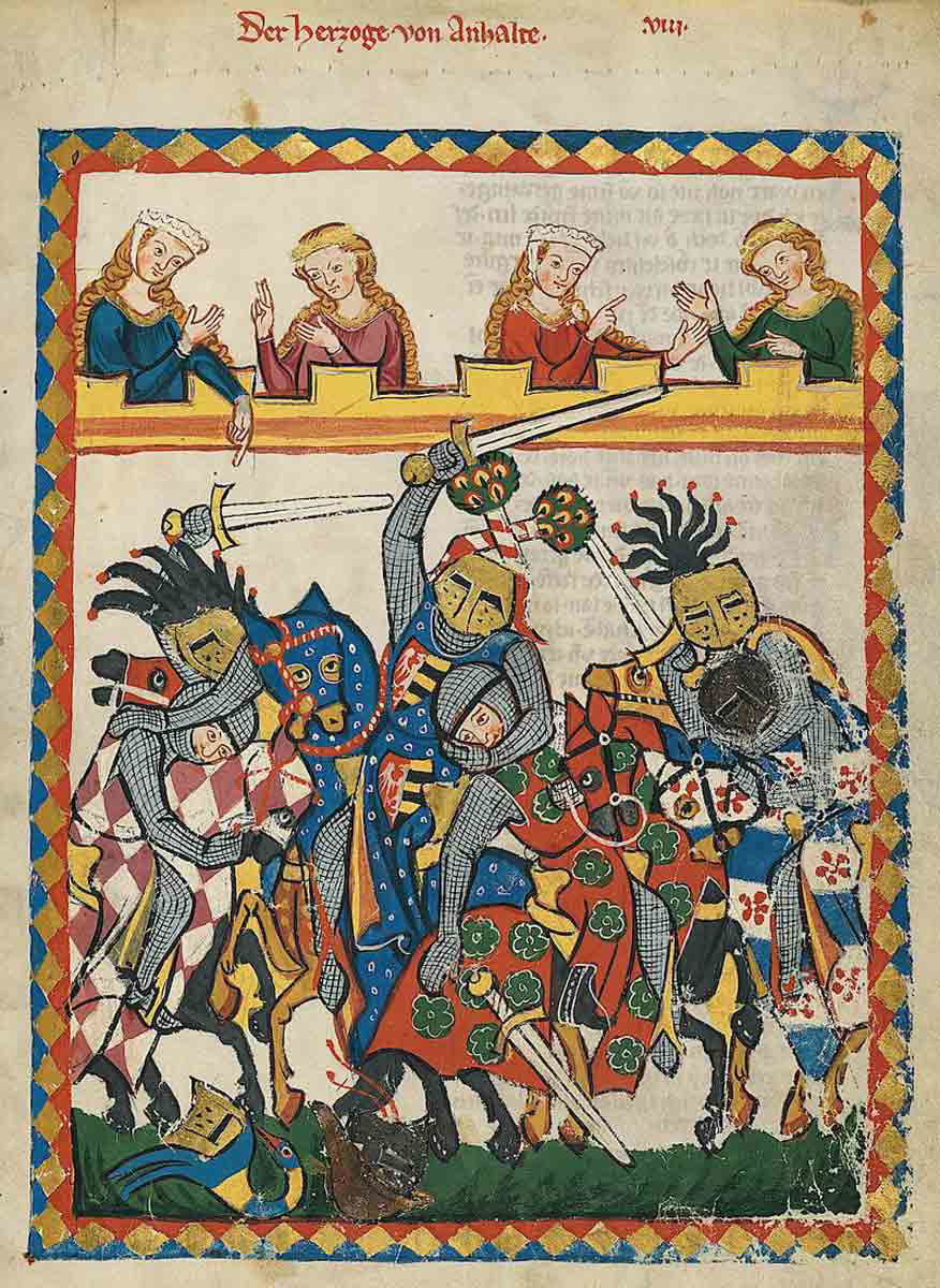 german depiction medieval tournament