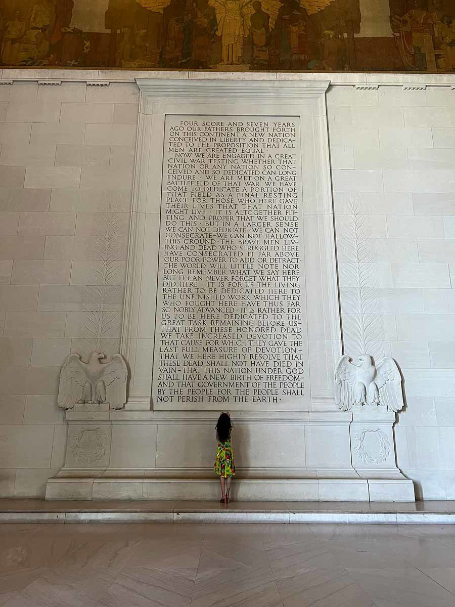 gettysburg address at lincoln memorial