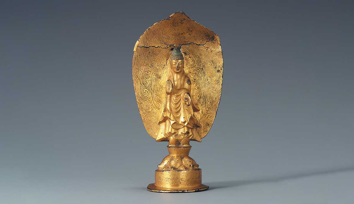 gilt bronze buddha
