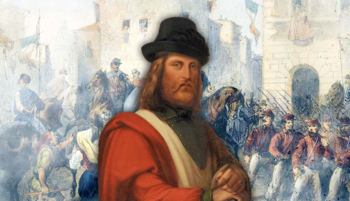 Garibaldi in Rome by Rudolf Eduard Hauser