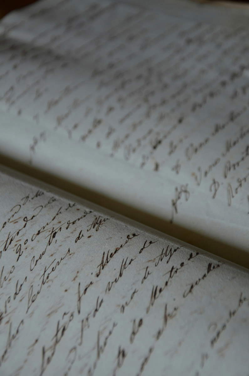 handwritten old book