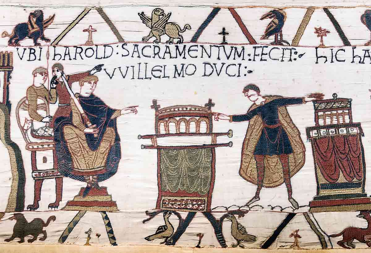 harold swearing oath william bayeux tapestry 11th century