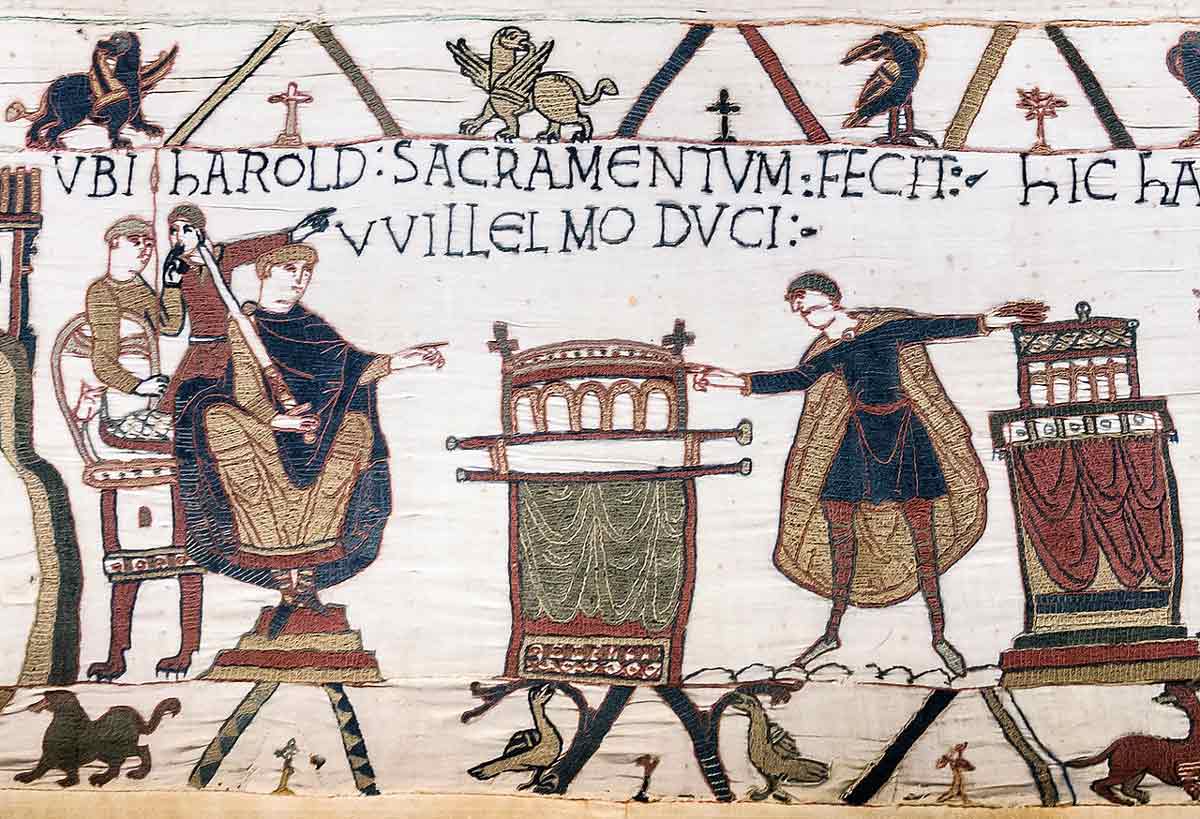 harold swearing oath william bayeux tapestry 11th century