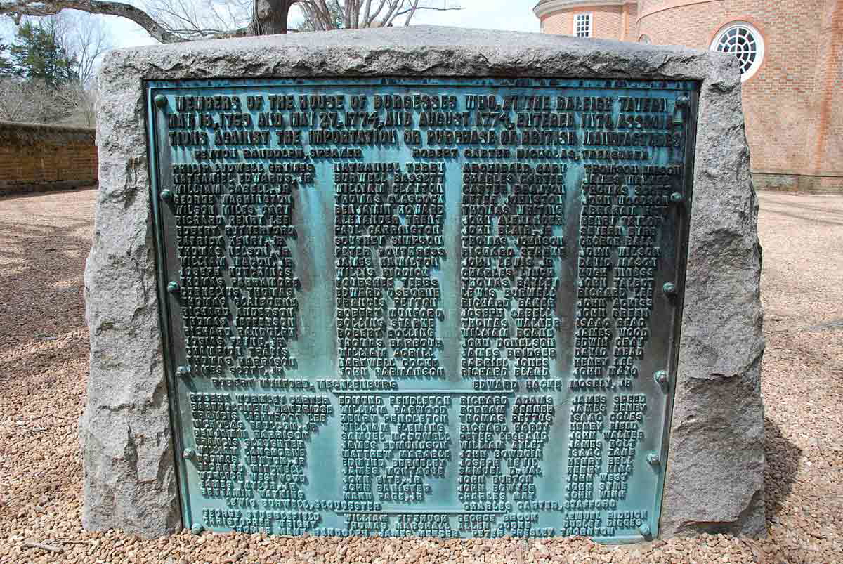 house of burgesses plque