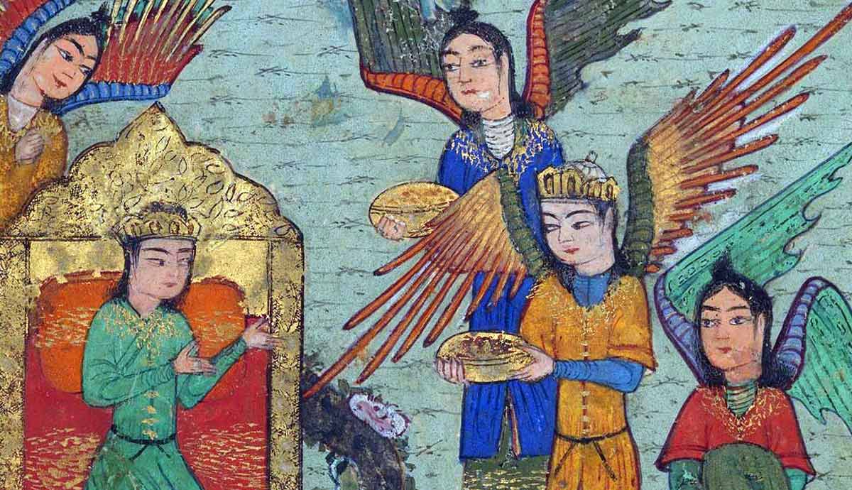 illustrated manuscript islam adam eve