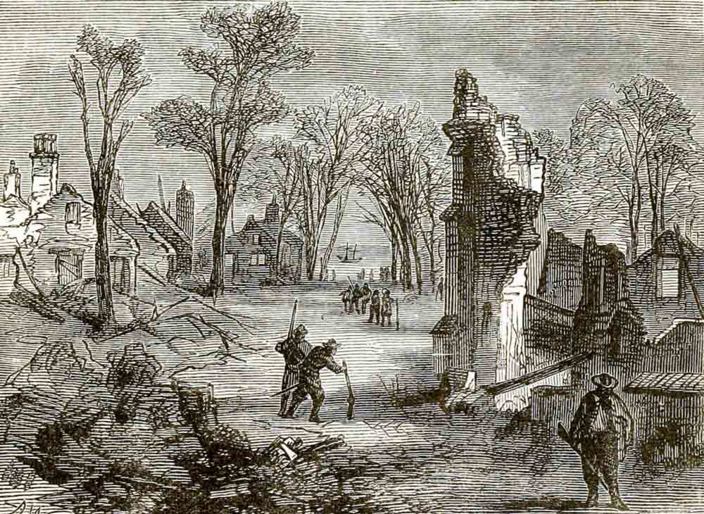illustration of the ruins of jamestown