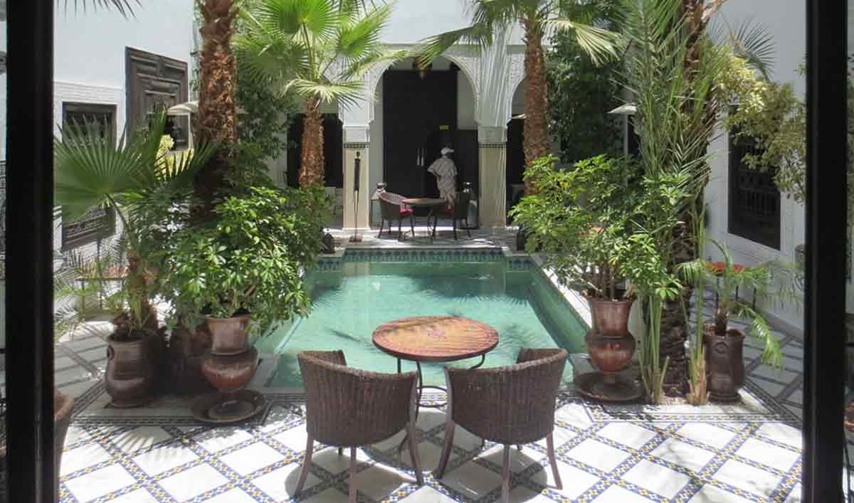 inner garden courtyard riad morocco