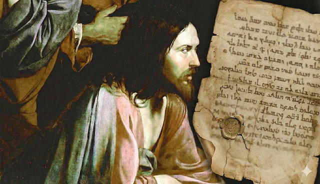 jesus with letter
