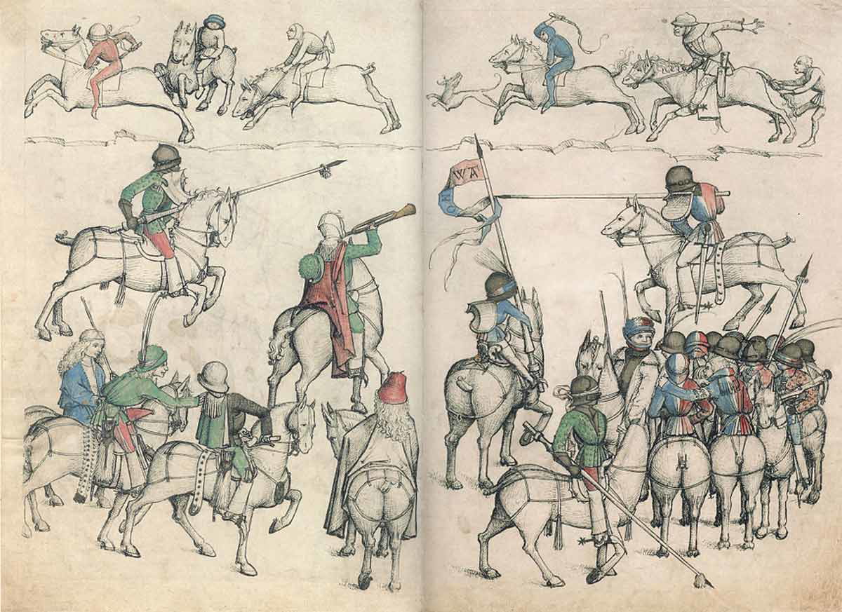 jousting at medieval tournament