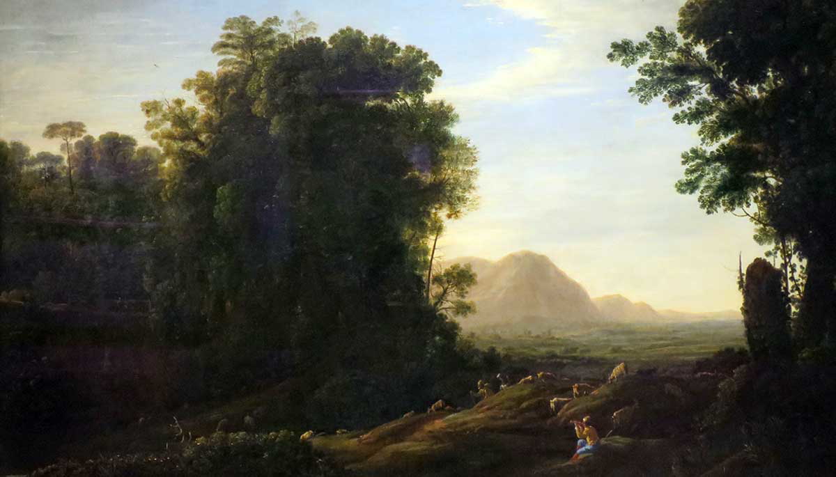 landscape with piping shepherd claude lorrain