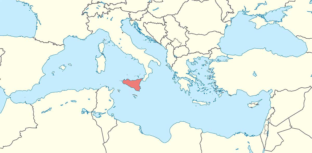 map sicily mediterranean