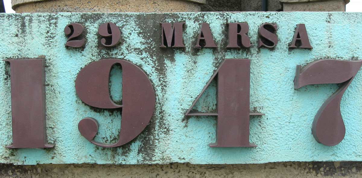 march 1947 rebellion monument settler colonialism