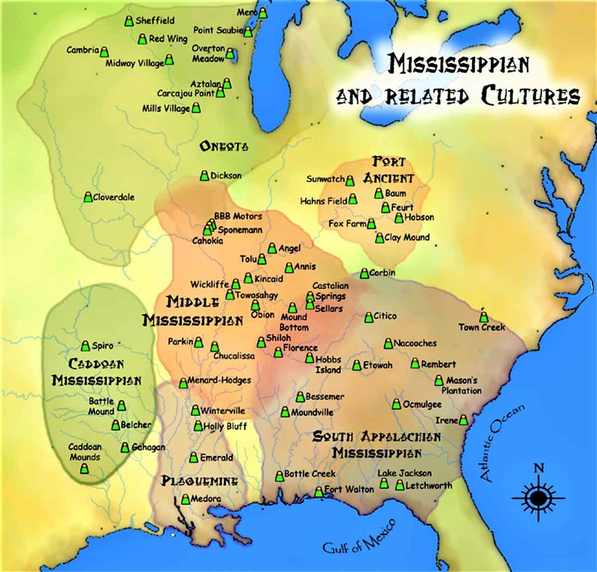 mississippian culture map