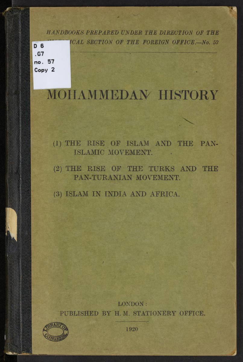 mohammedan history book 1920 uk