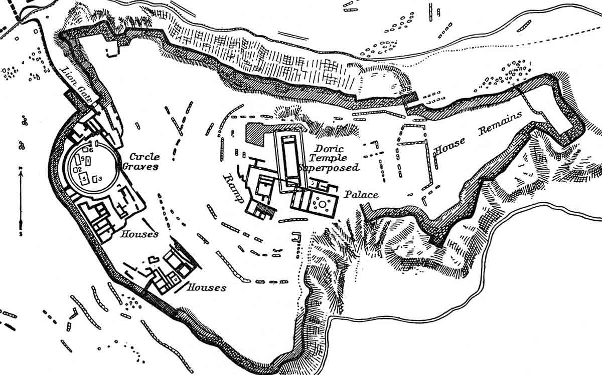 mycenae citadel map