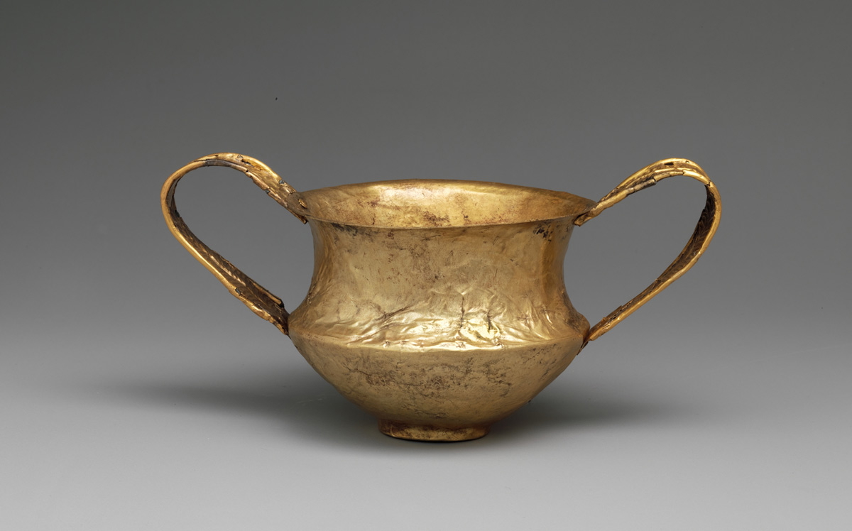 mycenaean gold kantharos cup 1550 1500 bce metropolitan museum art new york public domain