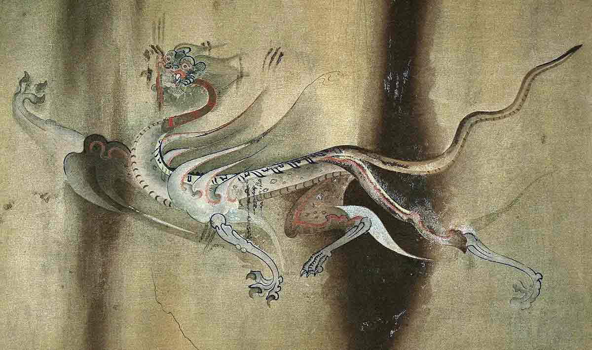 mythical white tiger goryeo murals