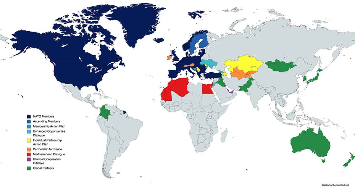 nato members partners map