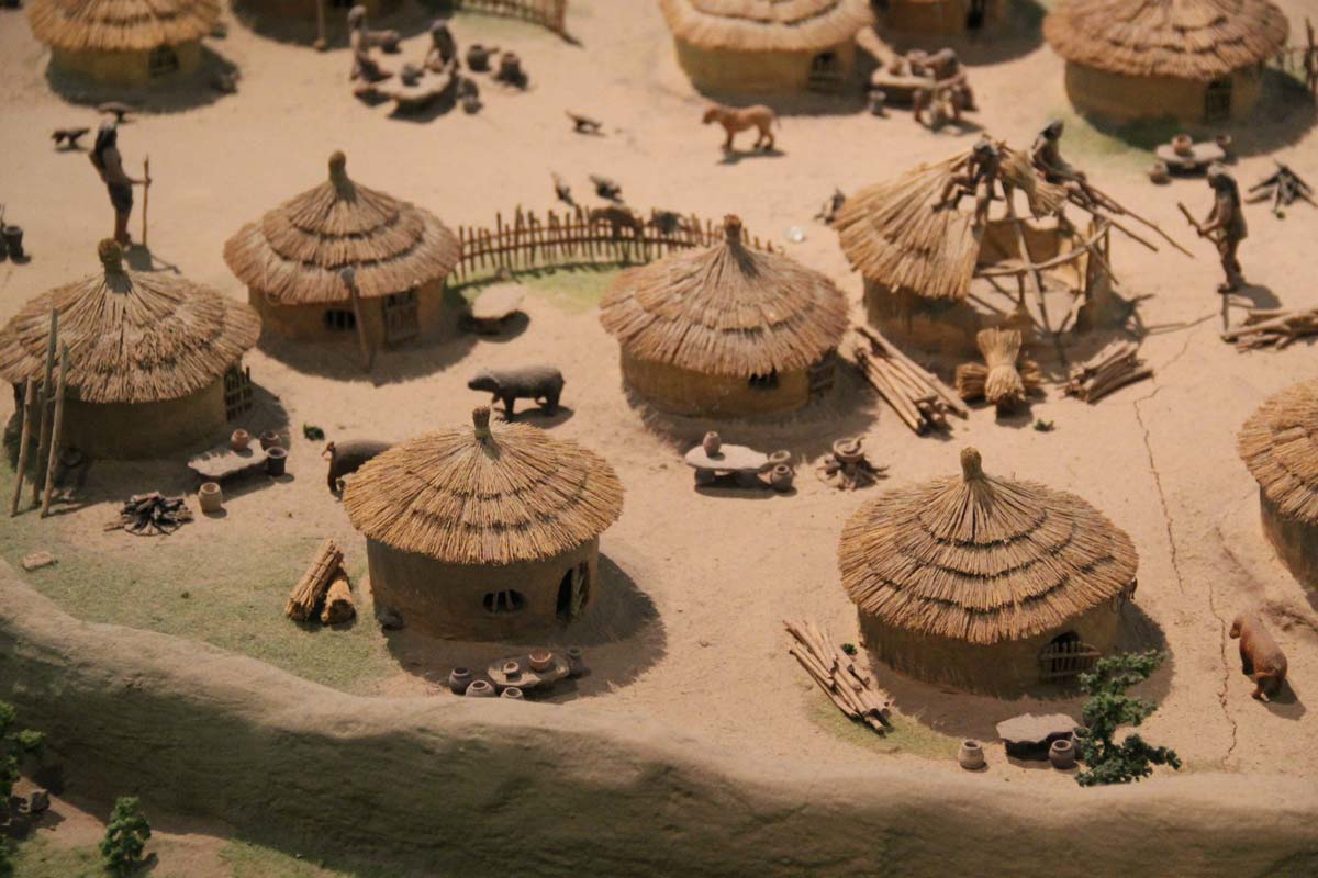 neolithic village model