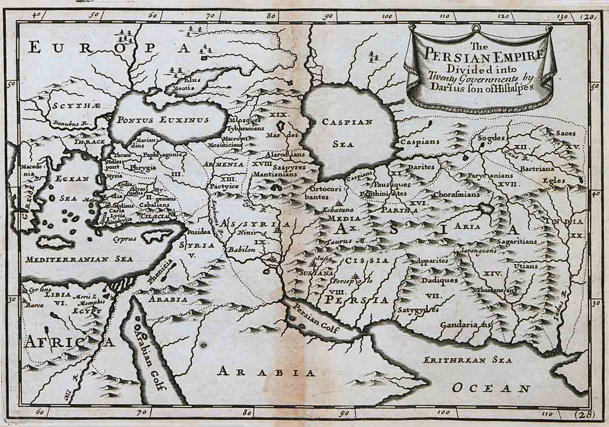 persian empire map darius