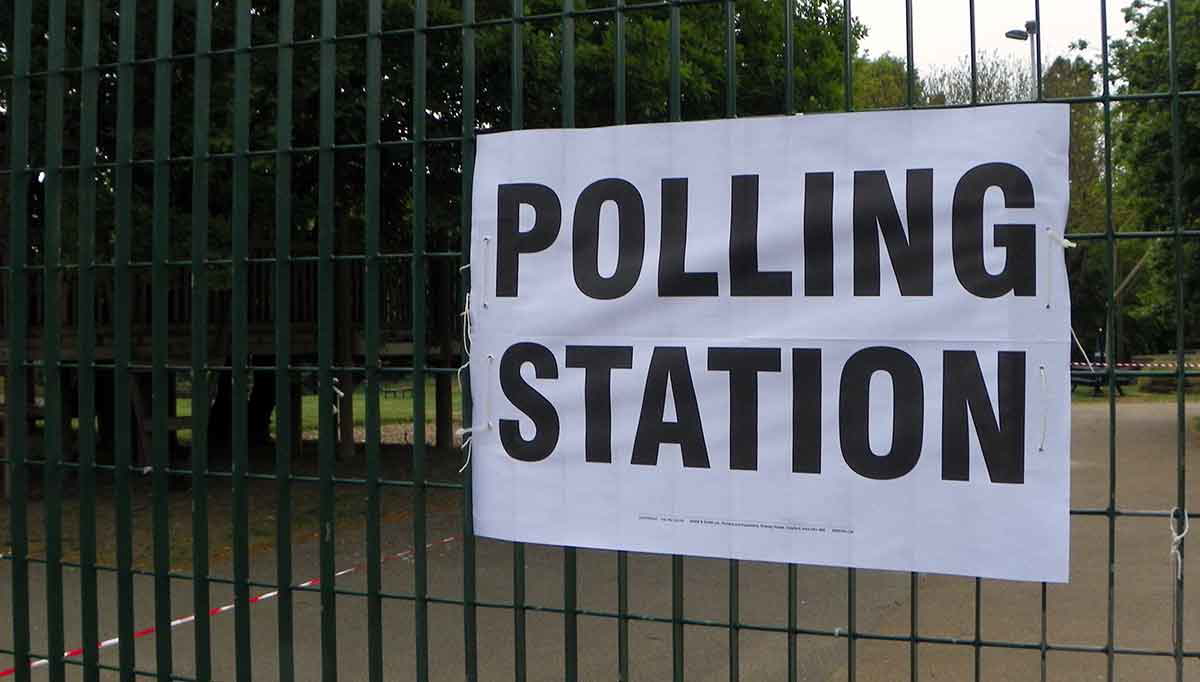 polling station sign