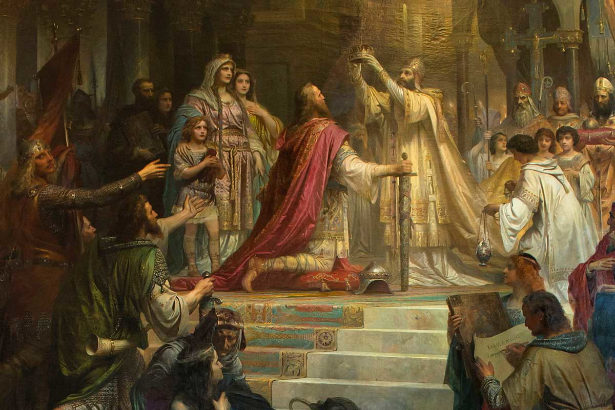 pope leo crowns charlemagne