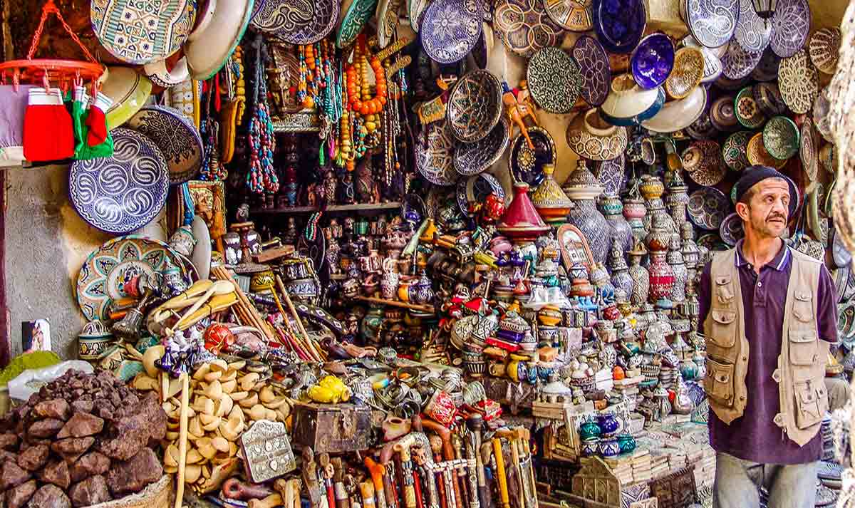 pottery stand fez medina