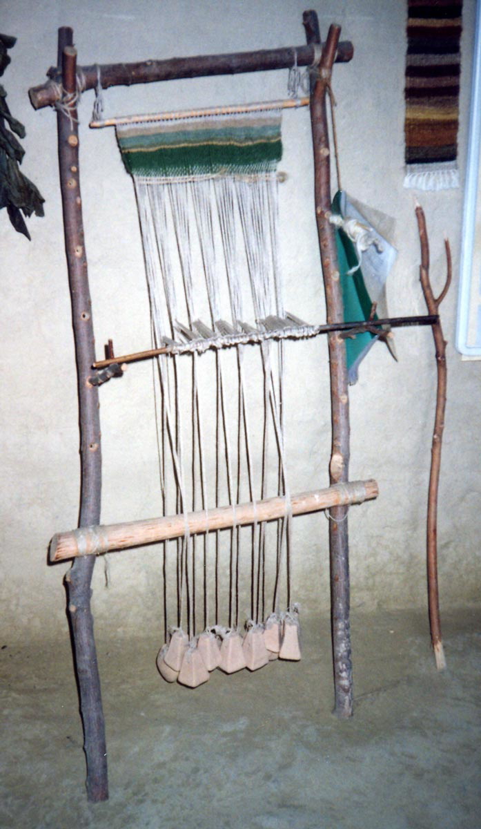primitive weaving stand