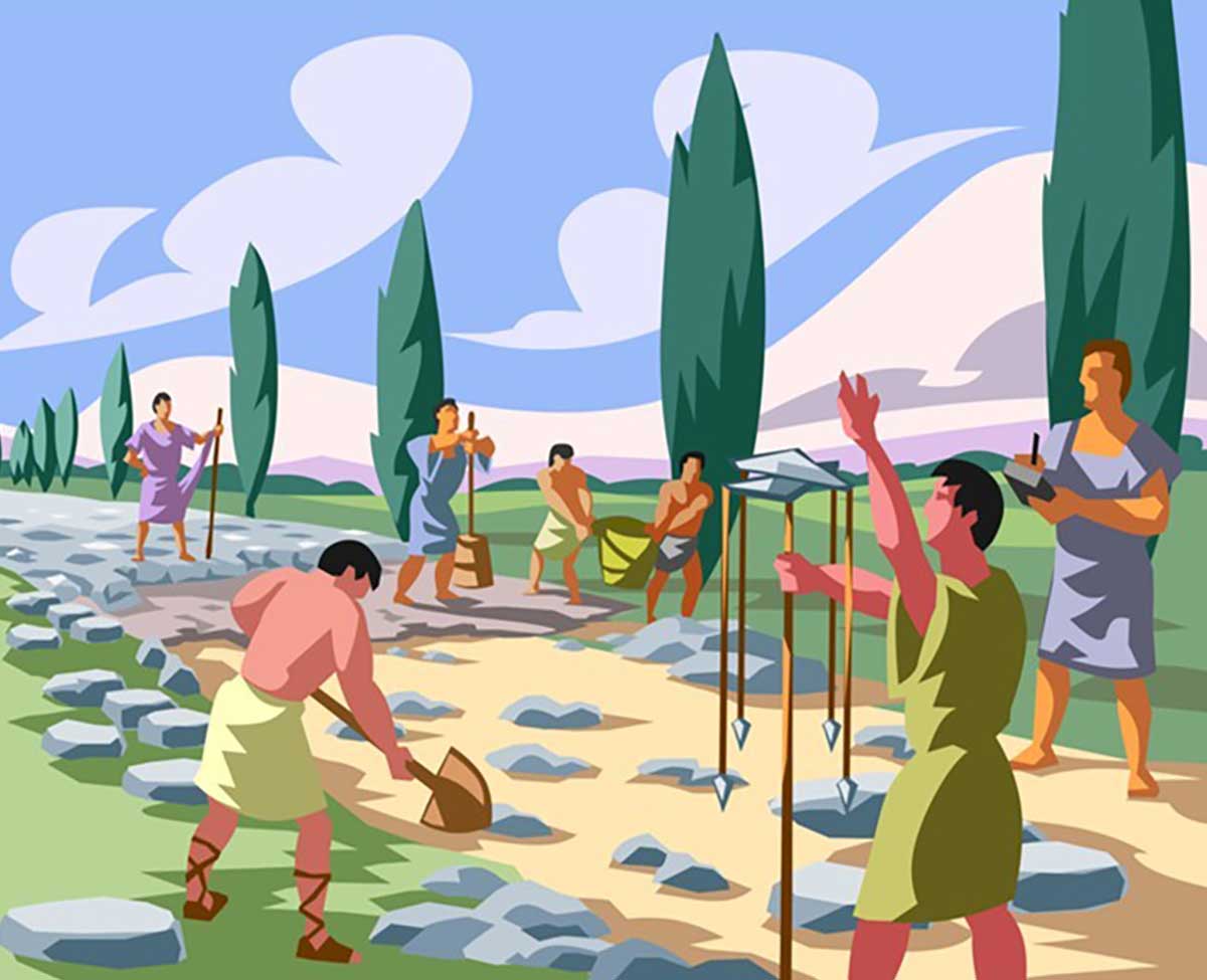 roman road construction