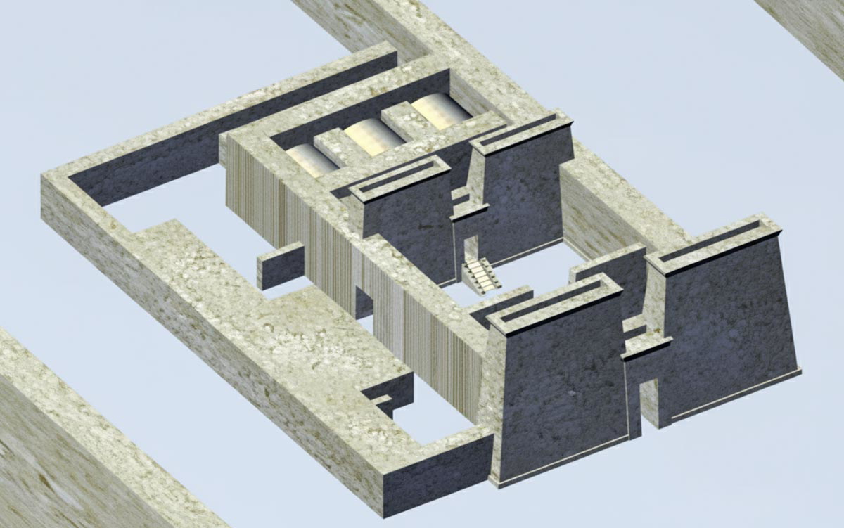 temple wadjmose 3D reconstruction
